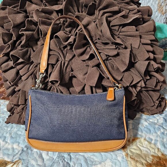 RARE 2002 Vintage Y2K Coach Demi Shoulder Bag in Denim Purse - Picture 1 of 8